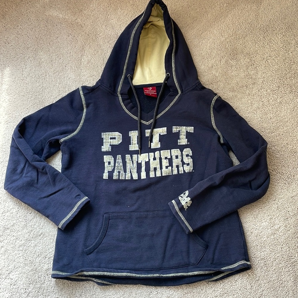 Cute navy Pitt hoodie in size small